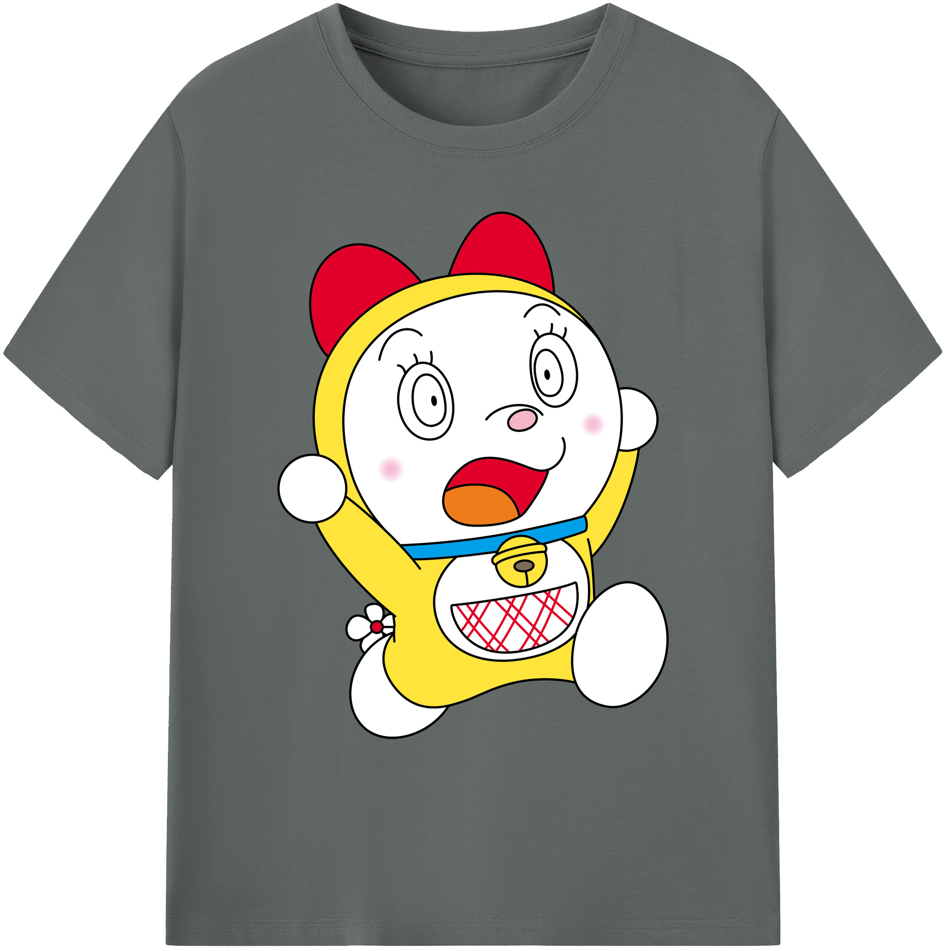 （画像用） ドラえもん ドラミ Doraemon Dorami 綿100％ メンズ半袖Tシャツ｜肌触りやわらか＆通気性